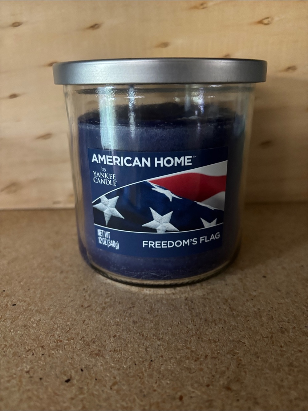 Freedom's Flag Blue Jar Candle